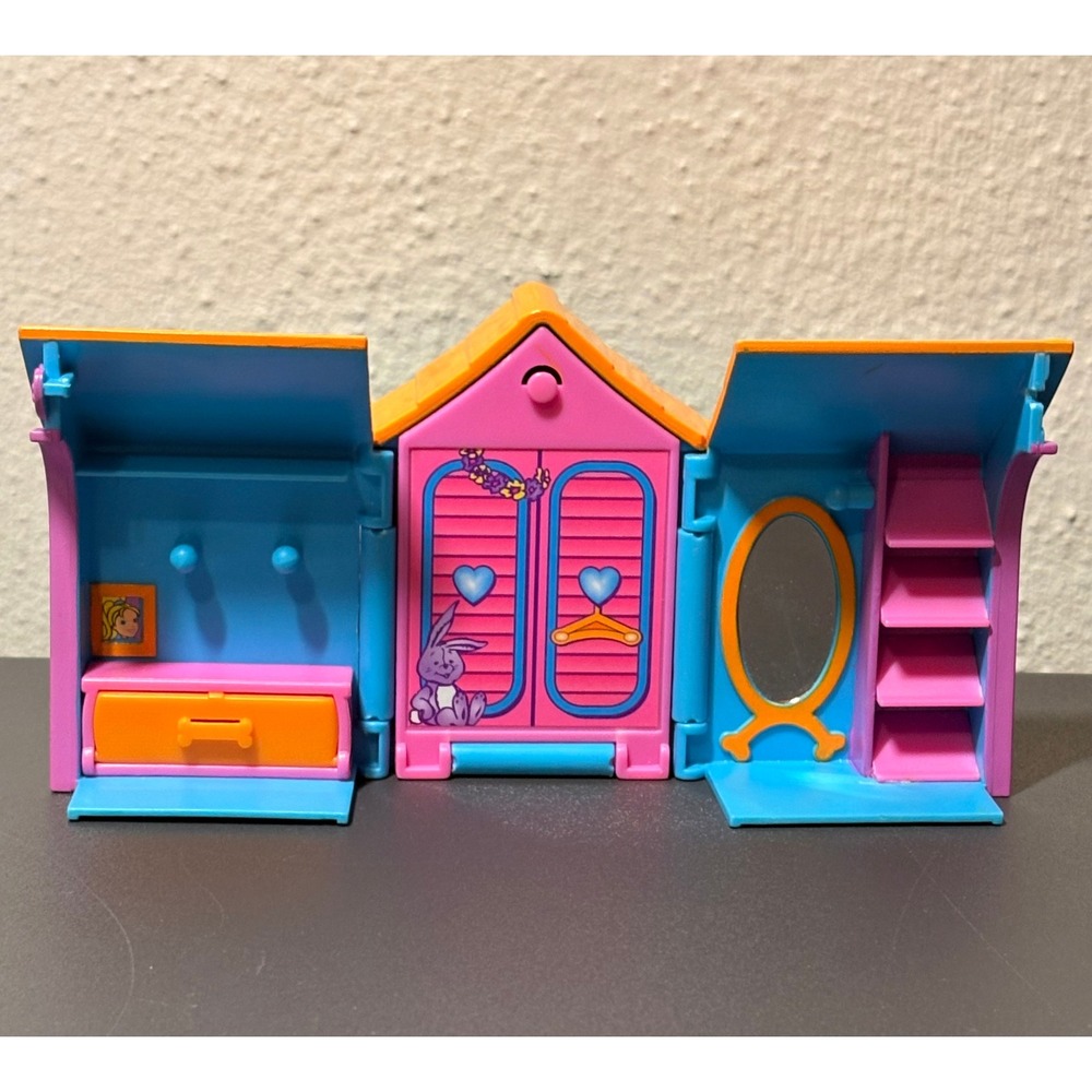 Polly Pocket Boutique Playset Kids OS Blue Pink Excellent Vintage 2001 2292WD